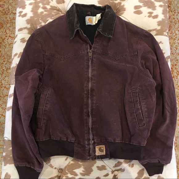 Vintage Carhartt Maroon Bomber Jacket 